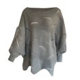 thumbnail image 4 of UJNDER Plus Size Lightweight Knit Sweater for Women Comfortable Stylish Casual Pullover Grey XXXL, 4 of 4