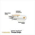 thumbnail image 2 of Fiskars 5" Scissors Craft Thread Snips, Ambidextrous, Stainless Steel, White, 2 of 8