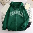 thumbnail image 6 of Quealent Women's Lightweight Cotton Blend Long Sleeve Zip Up Thin Hoodie Jacket Dark Green for Size 3XL, 6 of 8