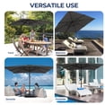 thumbnail image 5 of 10 Ft Gray Square Cantilever Patio Umbrella with 360° Rotation, Tilt Adjustment, and Heavy-Duty Offset Polyester Canopy – Ideal for Deck & Outdoor Use, Base Not Included, 5 of 13
