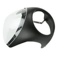 thumbnail image 4 of Motorcycle Headlight Fairing, Clear Lighting Aging Resistant Universal Headlight Fairing Cover Easy Clean Front  For Round Headlights Motorbike Bright Black And Transparent,Matte, 4 of 8