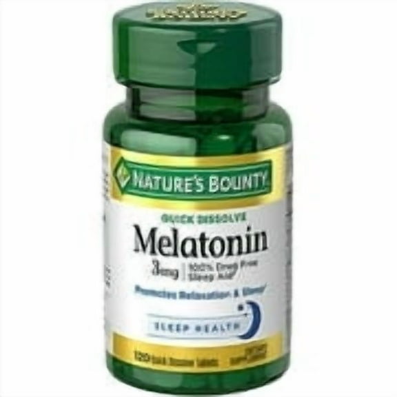 Nature's Bounty Melatonin 3 mg Tablets 120 Tablets (Pack of 4)