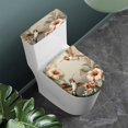 thumbnail image 2 of COEQINE Toilet Lid Cover and Toilet Tank Cover, Universal Polyester Fabric Easy to Clean Toilet Lid Covers for Bathroom Decor, Hummingbird Hibiscus Flower Leaf, 2 of 7