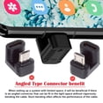 thumbnail image 3 of HUGFEGWE 4 Pack USB C to Micro USB Adapter,Micro USB Male to USB C Female 180 Degree Down Angled Converter Connector Adapter Support Charge Data Sync CJ25311-8014, 3 of 6