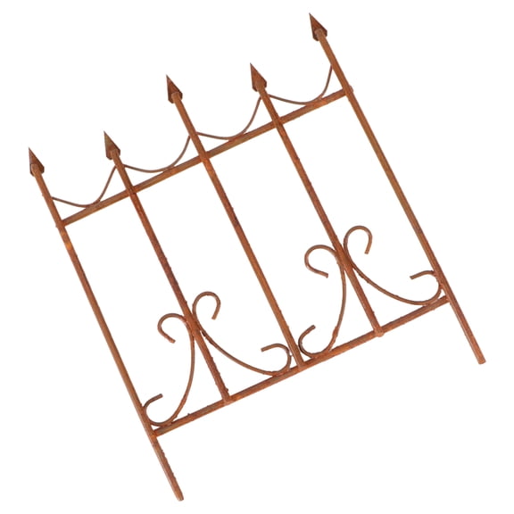 WRITWAA Miniature Farm Fence Iron Garden Decor Mini House Fence for Gardening Piece