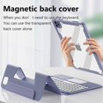 thumbnail image 3 of CHOK Keyboard Case for iPad 10th Generation (10.9”  2022)  Detachable Magnetic Cover  Vertical Stand & Magnetically Cute Color Round Key Trackpad Keyboard for New iPad 10th 2022, 3 of 7