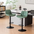 thumbnail image 3 of YOUNIKE Adjustable Bar Stools Set of 2 with Soft Cushion Swivel Counter Bar Chairs,Sea Green, 3 of 6