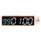 thumbnail image 1 of Fitness Timer Clock LED Grande Digital Anti Vertigo Display Workout Interval Timer para Home Garage School, 12 Funciones, Claramente Visible(Blanco), 1 of 14