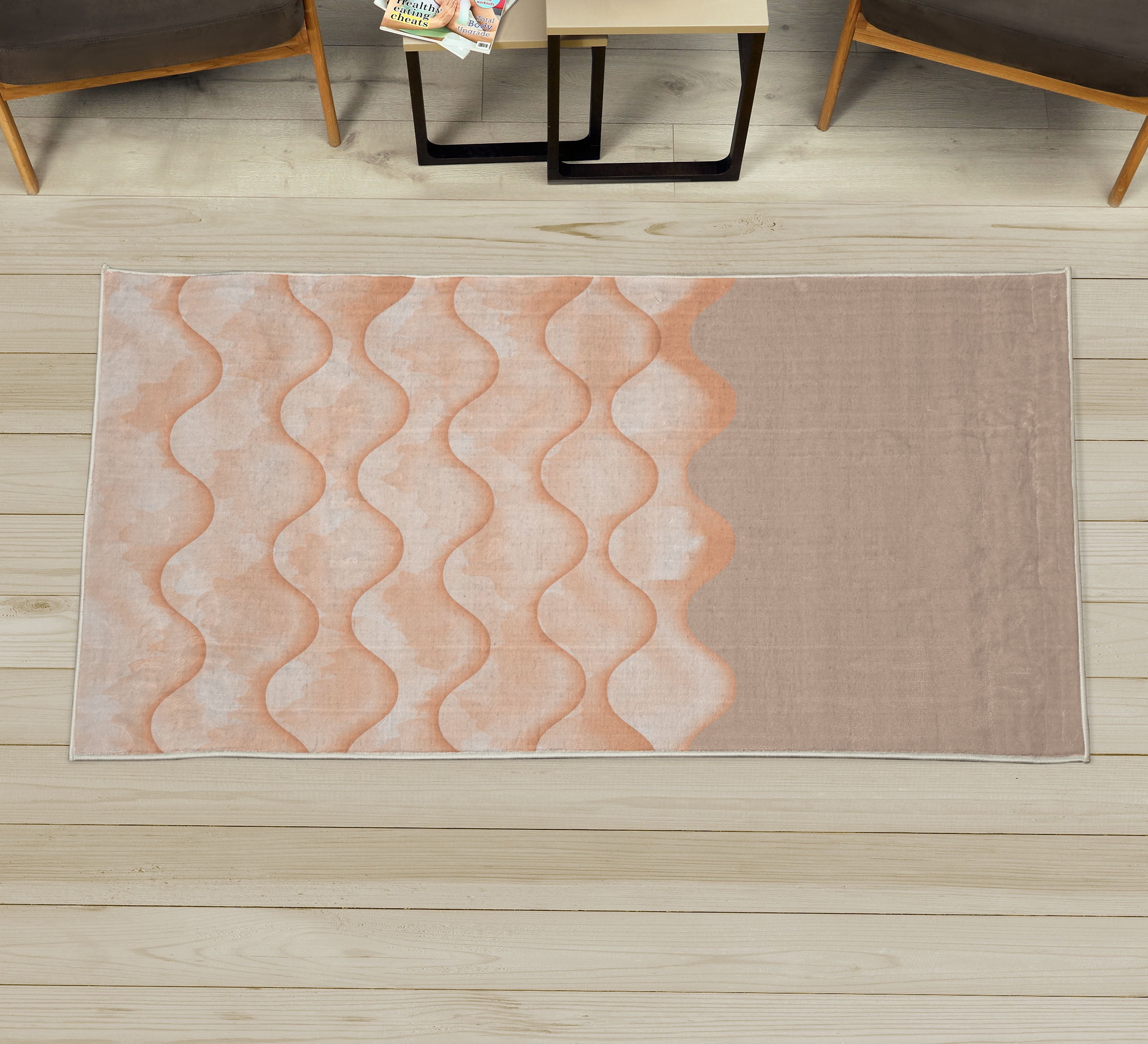 Waves Rugdeco Rug Ocean Decorative Rug, Sea Waves Illustration Features Liquid Ocean ...