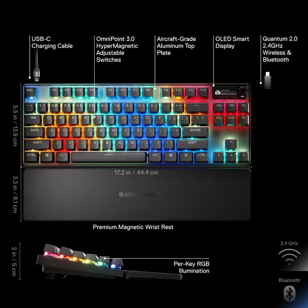 SteelSeries Apex Pro TKL - Wireless HyperMagnetic Gaming Keyboard