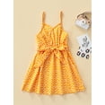 thumbnail image 2 of Liacowi Toddler Girl Summer Dress Off Shoulder Sling Floral Print A-line Midi Princess Dresses Tutu Skirt, 2 of 9