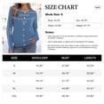 thumbnail image 6 of Asklazy Plus Size Women's Open Front Cardigan Casual Lightweight Crewneck Long Sleeve Button down Knit Sweaters Gray Blue,2XL, 6 of 10
