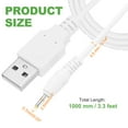 thumbnail image 2 of 2Pcs 3.3ft USB A Type 2.5 x 0.7mm Straight Head Power Connector, White, 2 of 7
