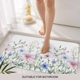 thumbnail image 6 of Pink Blue Spring Floral Doormat Outdoor Entrance 18"x30", Watercolor Elegant Botanical Absorb Moisture Dirt Door Mats, Non-Slip Rubber Backing Floor Mats Indoor, Low-Profile Front Door Rugs, 6 of 9