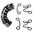 thumbnail image 4 of Adjustable Waist Buckle, Reusable Tool Free Stainless Steel Multifunctional Pants Button Pins  For Sewing For Skirts Collars Black, 4 of 8