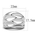 thumbnail image 2 of High polished (no plating) Stainless Steel Ring with No Stone for Women Minimalist Theme No Stone Stone Color Style TK3262 Size 7, 2 of 4
