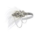 thumbnail image 2 of Diadema de plumas, accesorios fotográficos vintage, accesorio de plumas, tocados, accesorios para el cabello Blanco, 2 of 8