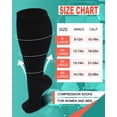 thumbnail image 4 of 2 Pairs Plus Size Compression Socks Wide Calf, Extra Large Knee High Support Socks for Women & Men 20-30 mmHg, 4 of 8