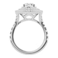 thumbnail image 3 of Unique Moments 3 Ct Lab Grown Split Shank Oval Diamond Halo Engagement Ring 10K White Gold, 3 of 7