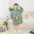 thumbnail image 6 of Dancing Raccoons Flannel Wearable Blankets Hooded Design Long Sleeves Wrap Unisex for 3T-14Y L, 6 of 7