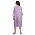 thumbnail image 4 of Moomaya WoMen's Printed Nightdress Knee Length Cotton Sleepwear Short Gown, 4 of 6