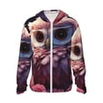 thumbnail image 1 of Fotbe Cute Flower Owl Chaqueta con Protección Solar UPF 50+ para Hombre y Mujer, Camisa con Capucha y Bolsillos-Large, 1 of 7