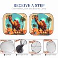 thumbnail image 5 of Kdxio Cool Camel Oasis Vibes Print 2-Piece Sun Shade Front Windshield - Foldable Car Front Window Sunshades for Most Sedans SUV Truck, 5 of 5