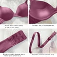 thumbnail image 6 of Elainilye Fashion Wireless Bras for Women Soild Wire Free Underwear Everyday Bras Small Cup Underwear,Red, 6 of 8