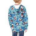 thumbnail image 4 of chaqlin Shark Hoodies for Boys Girls Size 14-16 Casual Full Zip Hoodie Blue Camo Long Sleeve Hooded Sweatshirt Kids School Jacket with Pocket, 4 of 7
