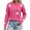 Hot Pink, variant on Womens Sweaters Crewneck Long Sleeve Knit Pullover Slouchy Drop Shoulder Star Pattern Printed Jumper Trendy Fall Winter Fashion Streetwear