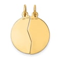 thumbnail image 2 of 14K Solid Yellow Gold Mizpah Break-apart Coin Set Necklace Couples His Hers Religious Christian Chain Pendant Genesis 31:49 Charm, 2 of 3