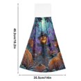 thumbnail image 3 of Wobogo Scarecrow Pumpkin Hand Towel Set of 2 Absorbent for Kitchen and Bathroom With Velcro Hanging Loop 18.2×14in, 3 of 7