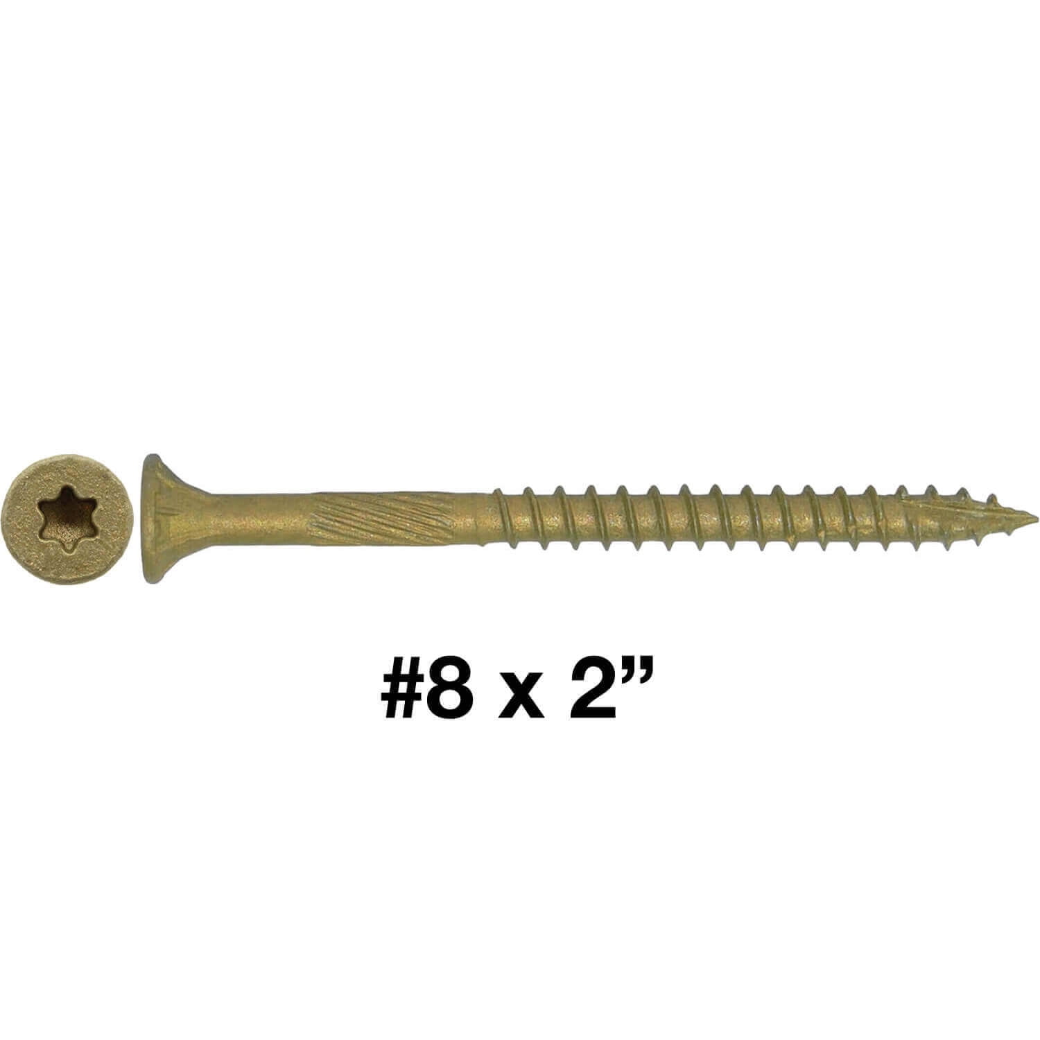 Jake Sales Brand 8x2” Torx/Star Wood Screw 151 Screws ACQ Bronze Exterior Coated 1 Pound