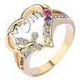 thumbnail image 1 of Qarigey Anillo del día de la madre Amor Corazón Mamá Anillo de dedo Anillo de aniversario Regalo para mamá Ropa, zapatos y accesorios Miscelánea No.2 Qarigey AP006762-02, 1 of 6
