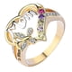 thumbnail image 1 of Anillo de mujer Qarigey amor-corazón estilo brillante con incrustaciones, 1 of 5