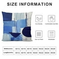 thumbnail image 5 of COMIO Navy Blue and Gray Pillowcovers Modern Minimalist Throw Pillow Covers Royal Blue Boho Abstract Cushion Case Geometric Blue White for Sofa Home Decor Bedroom Living Room Outdoor., 5 of 5
