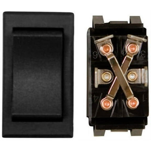 1 pack-Valterra DG12954VP Heavy Duty 12V Rocker Switch SPDT Mom-On/Off/Mom-On - Black