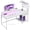 White, variant on Romorgniz 40"W Small Desk with Hutch and LED Lights, Gaming Desk with Monitor Stand, Drawer & Power Outlets for Home Office & Small Space, Black