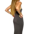 thumbnail image 2 of hirigin Women's Strapless Dress, Sleeveless Contrast Color Waist Hollow Out Long Skinny Dresses, 2 of 4