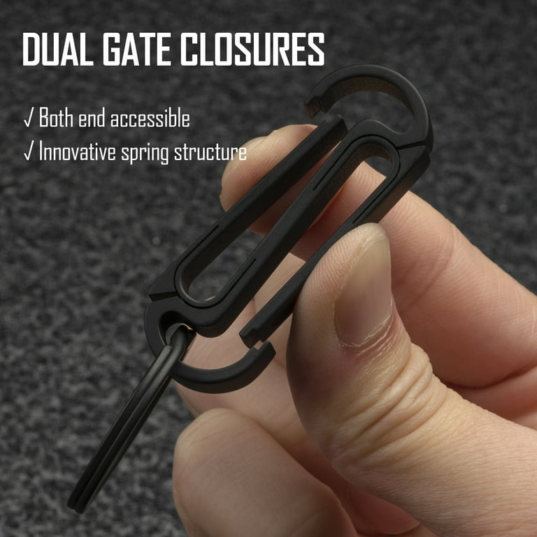 KeyUnity Keychain Clip for Belt, KS02 Stainless Steel Belt Loop Keychain,  Gifts for Men Dad, Gray 