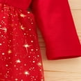 thumbnail image 4 of Robe de Noël pour Nouveau-Né Fille Motif Cerf Rouge Manches Longues Paillettes Tutu Robes de Fête, 4 of 6