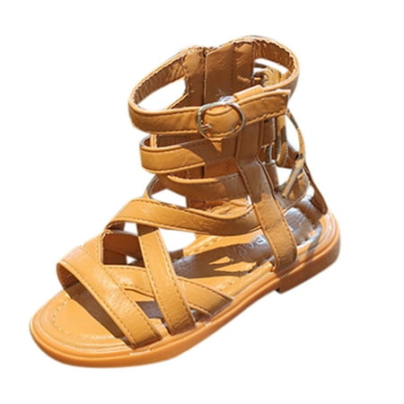 

Kids Solid Rubber Sandals Non-Slip Shoes Cross Sandals