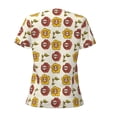 thumbnail image 3 of Uemuo Sunflowers And Skull Drawing Women's Deep V-Neck Low Cut Tops - Casual Loose Fit with Stainless Steel Loop, Soft, Breathable, Perfect for Office, Travel, and Daily Wear-X-Large, 3 of 5