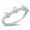 White, variant on Blue Simulated Opal Cubic Zirconia Decoration Ring Sterling Silver Size 6