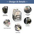 thumbnail image 5 of PVC Transparent Backpacks Clear Backpack for Travel and Outings Rocket with Flames Pattern, 5 of 7