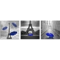 thumbnail image 2 of 3 Pcs Black and White Canvas Wall Art for Living Room Bedroom Bathroom Girls Dark Blue Paris Theme Room Decor Oil Painting Print Umbrella Tower Eiffel Painting for Wall Decor (16X16inchX3pcs,, 2 of 6