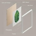 thumbnail image 4 of PixonSign Framed Tropical Island Banana Palm Leaf Wall Art, Set of 4 Nature Wilderness Wall Decor Prints, Botanical Floral Leaves Wall Décor, Home Artwork for Office, Bedroom - 8"x10" White, 4 of 5