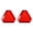 Super red edges, variant on Pack of 2 Reflective Warning Triangles with Enhanced Visibility for Agricultural Use Golf Carts and Road Construction Vehicles