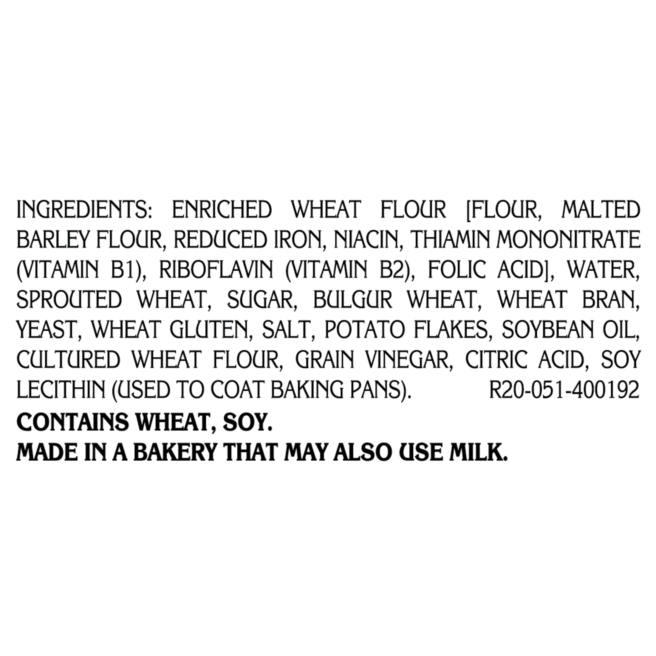 [Incomplete] Granny's Delight Sprouted Wheat Bread, 24 oz