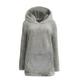 thumbnail image 4 of Jamicy Sleepshirts for Women Loose Soft Fuzzy Fleece Sweatshirt Dress Pullovers Cute Long Sleeve Warm Winter Loungewear for Women, 4 of 4